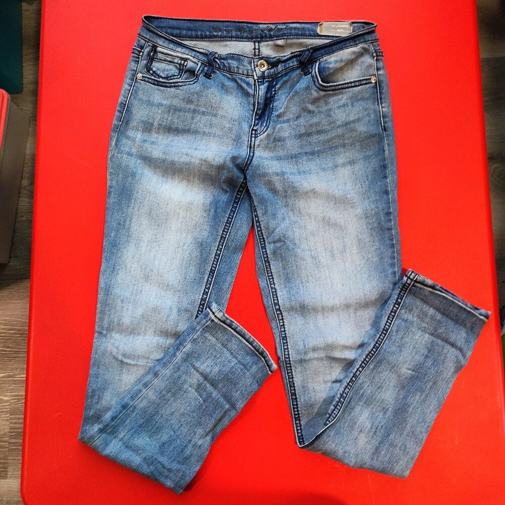 Buffalo David Bitton Candice jeans factory distressed blue women's size 29 (8)